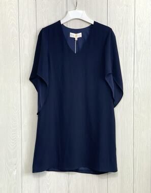 Anna Cate Navy Blue V-Neck Dress XS NWT